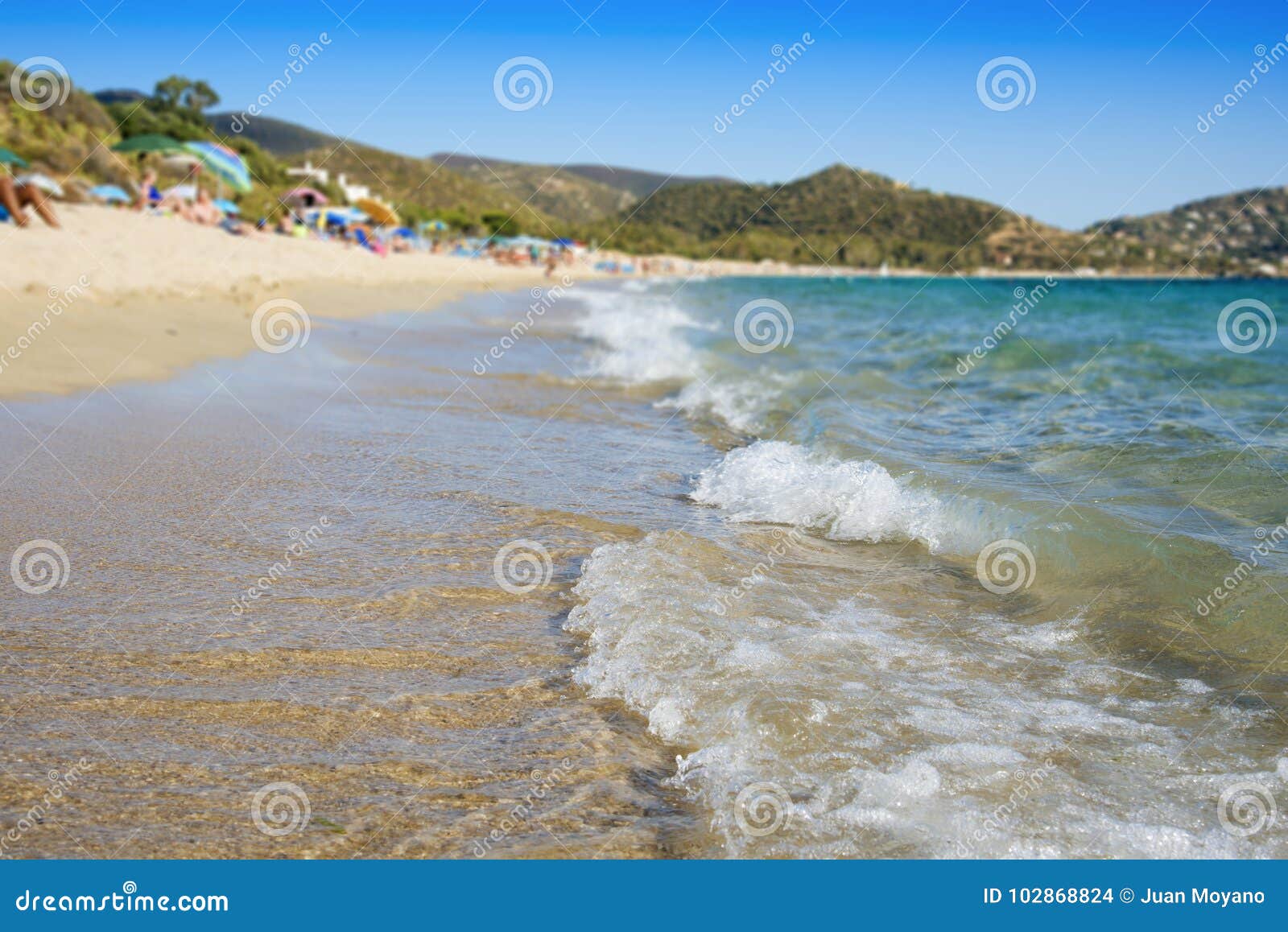 spiaggia de kala e moru beach in sardinia, italy